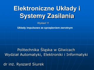 Elektroniczne Układy i Systemy Zasilania