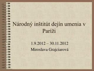Národný inštitút dejín umenia v Paríži