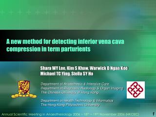 A new method for detecting inferior vena cava compression in term parturients