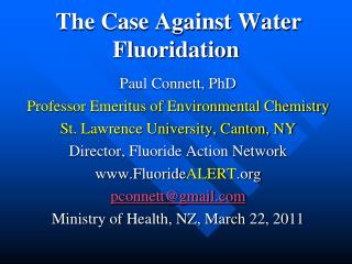 The Case Against Water Fluoridation