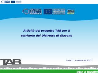 Attività del progetto TAB per il territorio del Distretto di Giaveno
