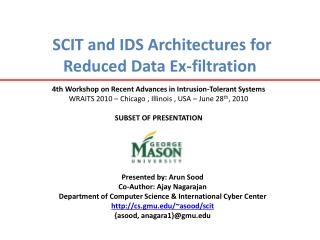 SCIT and IDS Architectures for Reduced Data Ex-filtration