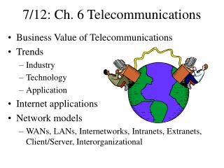 7/12: Ch. 6 Telecommunications