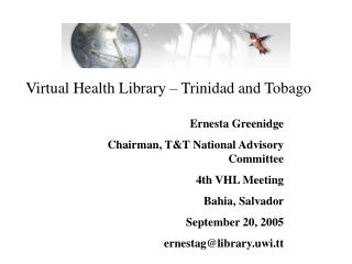 Virtual Health Library – Trinidad and Tobago