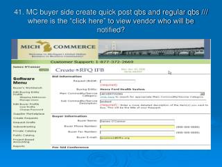 MC Dedicated Vendor – need to edit if necessary to conform to level
