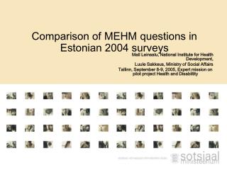 Comparison of MEHM questions in Estonian 2004 surveys