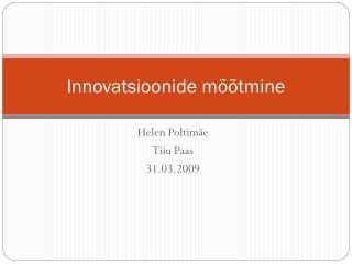 Innovatsioonide mõõtmine