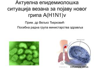 Актуелна епидемиолошка ситуација везана за појаву новог грипа А( H1N1 ) v