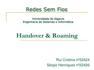 Handover &amp; Roaming