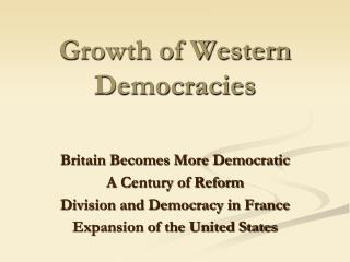 Growth of Western Democracies