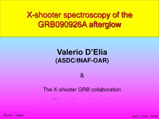 X-shooter spectroscopy of the GRB090926A afterglow