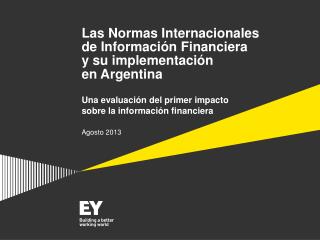 Las Normas Internacionales de Información Financiera y su implementación en Argentina
