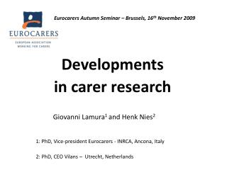 Developments in carer research