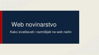 Web novinarstvo