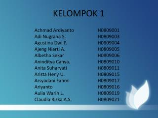 KELOMPOK 1