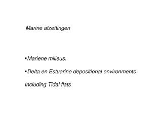 Marine afzettingen