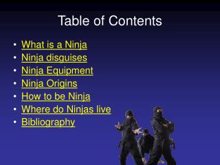 Table of Contents