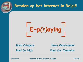 Betalen op het internet in België