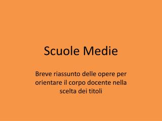 Scuole Medie