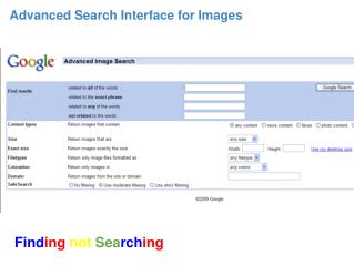 Find ing not Sea rch ing
