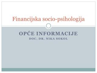 Financijska socio-psihologija