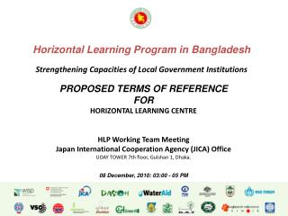 PROPOSED TERMS OF REFERENCE FOR HORIZONTAL LEARNING CENTRE HLP Working Team Meeting