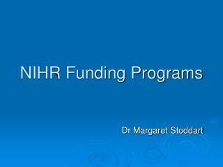 NIHR Funding Programs