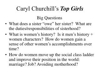 Caryl Churchill’s Top Girls