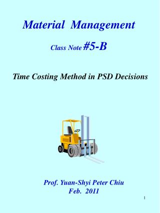 Time Costing Method in PSD Decisions