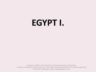 EGYPT I.