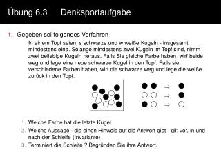 Übung 6.3	Denksportaufgabe