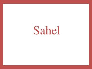 Sahel