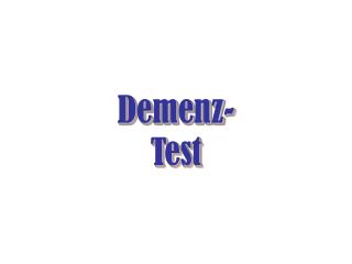 Demenz- Test