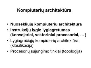 Kompiuterių architektūra