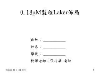 0.18 μM 製程 Laker 佈局