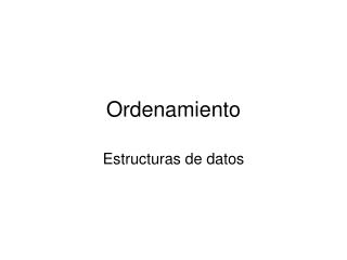 Ordenamiento