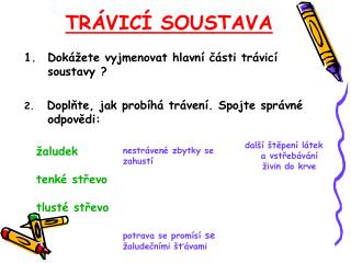 TRÁVICÍ SOUSTAVA