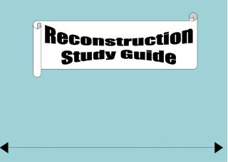 Reconstruction Study Guide