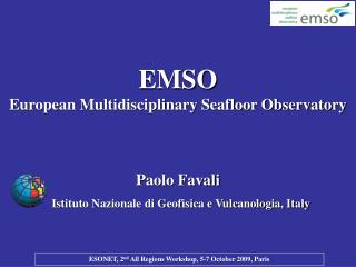 EMSO European Multidisciplinary Seafloor Observatory