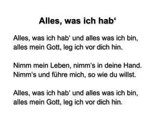 Alles, was ich hab‘