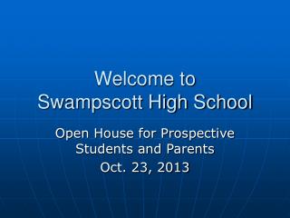 Welcome to Swampscott High School