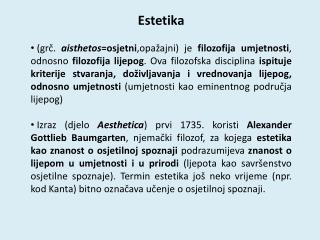 Estetika