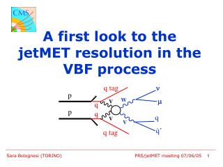 A first look to the jetMET resolution in the VBF process