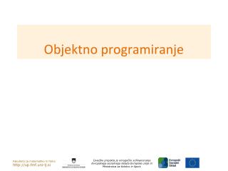 Objektno programiranje