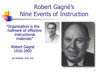 Robert Gagné’s Nine Events of Instruction