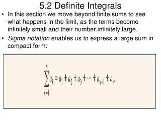 5.2 Definite Integrals