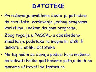 DATOTEKE