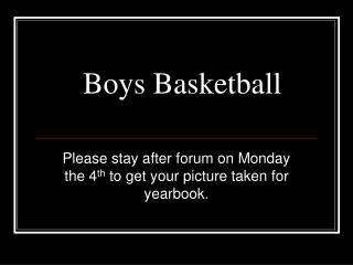 Boys Basketball