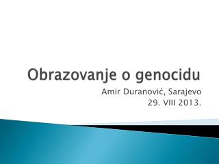 Obrazovanje o genocidu