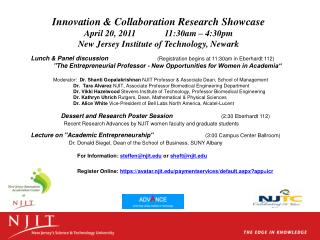 Innovation &amp; Collaboration Research Showcase April 20, 2011 11:30am – 4:30pm